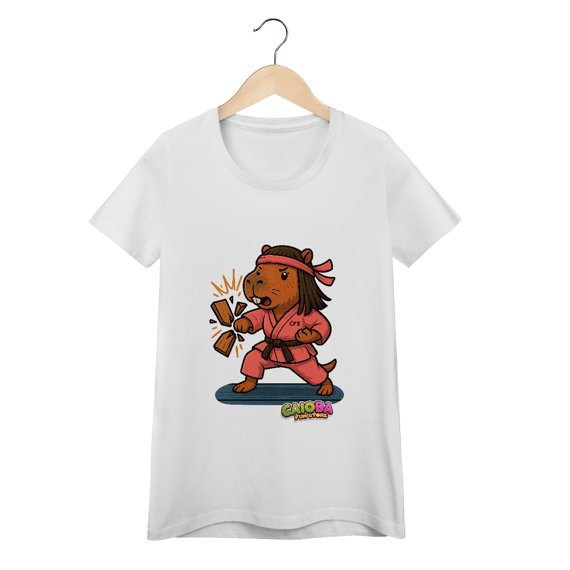 Camiseta Capivara Karateca menina - feminina