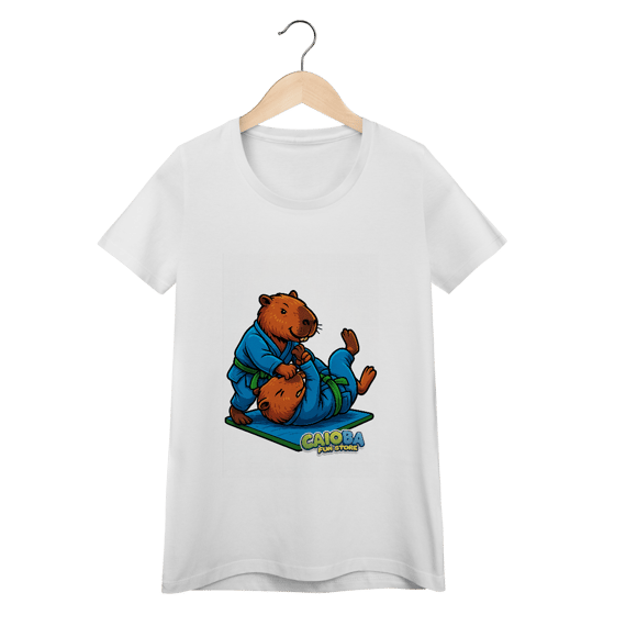 Camiseta Capivara Lutando Jiu-Jitsu menino - feminina