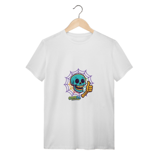 Nome do produto Camiseta Adulto Halloween Caveira Colorida Divertida