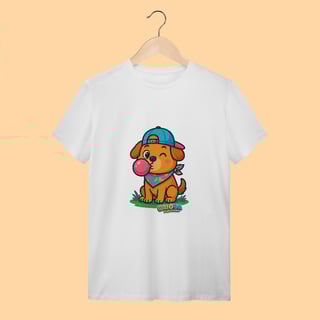 Camiseta T-shirt Adulto Unissex Cachorrinho – 100% Algodão | Coleção Reino Animal do Caioba