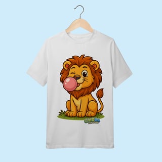 Nome do produto Camiseta Juvenil (10 a 14 anos) Leão – 100% Algodão | Coleção Reino Animal do Caioba
