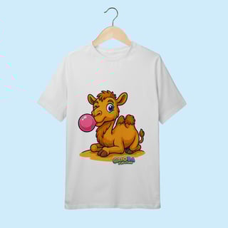Camiseta Juvenil (10 a 14 anos) Camelo – 100% Algodão | Coleção Reino Animal do Caioba