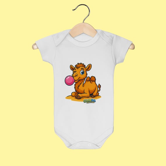 Body Infantil Camelo – 100% Algodão | Coleção Reino Animal do Caioba