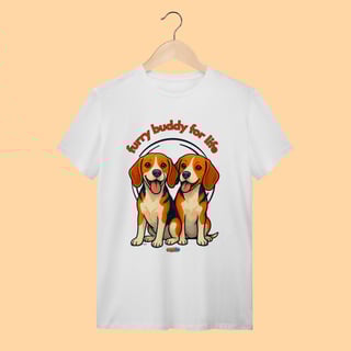 Nome do produto Camiseta T-shirt Adulto Unissex 2 Beagles – 100% Algodão | Coleção Amicão