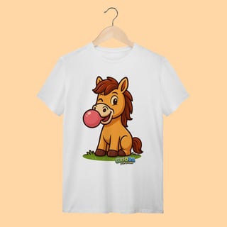 Camiseta T-shirt Adulto Unissex Cavalo – 100% Algodão | Coleção Reino Animal do Caioba