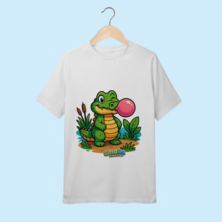 Camiseta Juvenil (10 a 14 anos) Jacaré – 100% Algodão | Coleção Reino Animal do Caioba