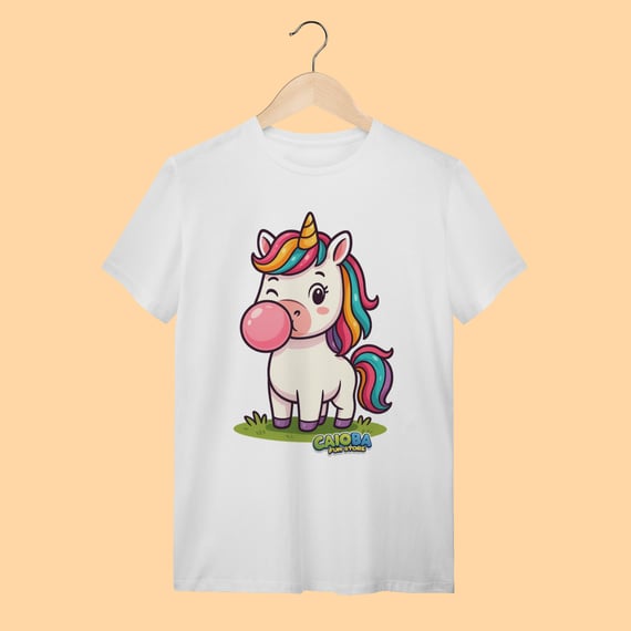 Camiseta T-shirt Unissex Unicórnio – 100% Algodão | Coleção Reino Animal do Caioba