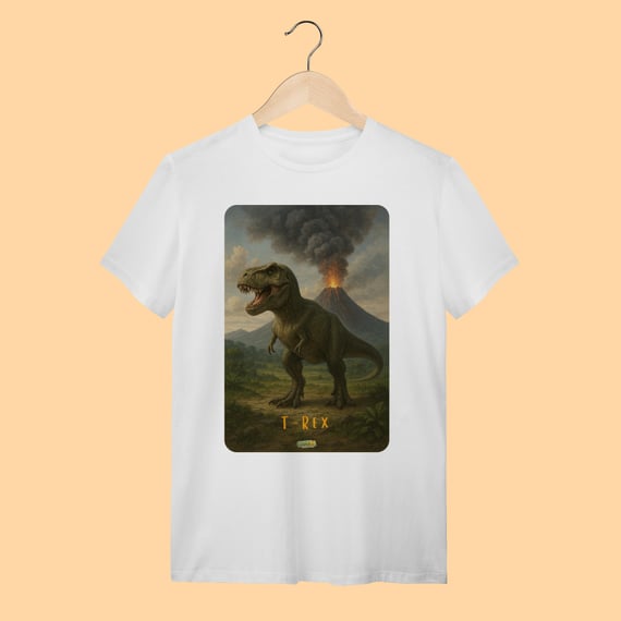 Camiseta T-shirt Unissex T-Rex – 100% Algodão | Coleção Dinossauros