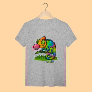 Nome do produto Camiseta T-shirt Adulto Unissex Camaleão – 100% Algodão | Coleção Reino Animal do Caioba