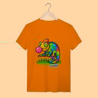 Nome do produto Camiseta T-shirt Adulto Unissex Camaleão – 100% Algodão | Coleção Reino Animal do Caioba