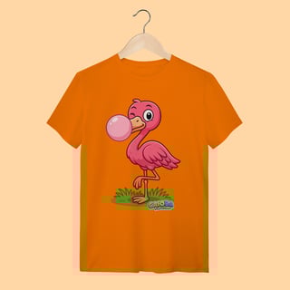 Nome do produto Camiseta T-shirt Adulto Unissex Flamingo – 100% Algodão | Coleção Reino Animal do Caioba