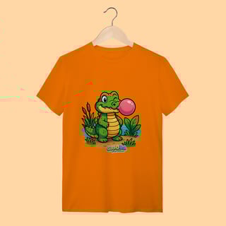 Nome do produto Camiseta T-shirt Adulto Unissex Jacaré – 100% Algodão | Coleção Reino Animal do Caioba