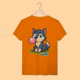 Nome do produto Camiseta T-shirt Adulto Unissex Lobinho – 100% Algodão | Coleção Reino Animal do Caioba