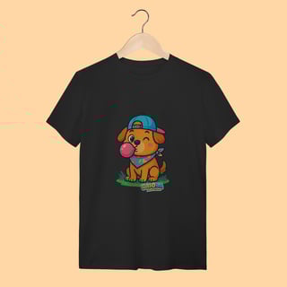 Nome do produto Camiseta T-shirt Adulto Unissex Cachorrinho – 100% Algodão | Coleção Reino Animal do Caioba