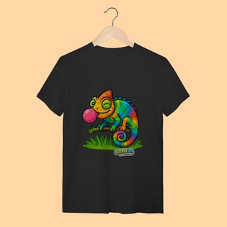 Nome do produto Camiseta T-shirt Adulto Unissex Camaleão – 100% Algodão | Coleção Reino Animal do Caioba