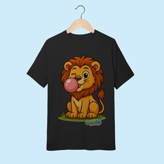 Nome do produto Camiseta Juvenil (10 a 14 anos) Leão – 100% Algodão | Coleção Reino Animal do Caioba