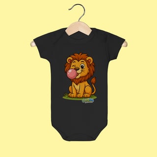 Nome do produto Body Infantil Leão – 100% Algodão | Coleção Reino Animal do Caioba