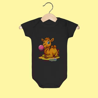 Nome do produto Body Infantil Camelo – 100% Algodão | Coleção Reino Animal do Caioba