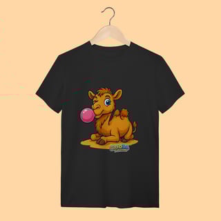 Nome do produto Camiseta T-shirt Adulto Unissex Camelo – 100% Algodão | Coleção Reino Animal do Caioba
