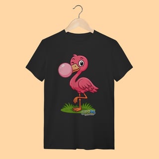 Nome do produto Camiseta T-shirt Adulto Unissex Flamingo – 100% Algodão | Coleção Reino Animal do Caioba