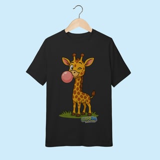 Nome do produto Camiseta Juvenil (10 a 14 anos) Girafa – 100% Algodão | Coleção Reino Animal do Caioba