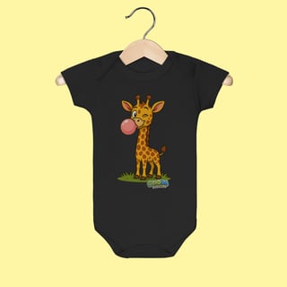 Nome do produto Body Infantil Girafa – 100% Algodão | Coleção Reino Animal do Caioba