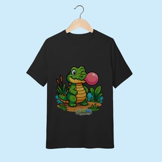Nome do produto Camiseta Juvenil (10 a 14 anos) Jacaré – 100% Algodão | Coleção Reino Animal do Caioba