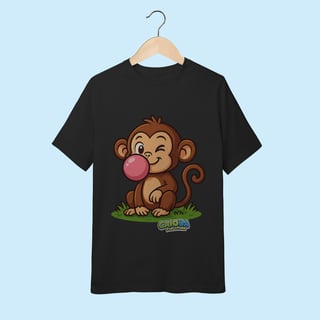 Nome do produto Camiseta Juvenil (10 a 14 anos) Macaco – 100% Algodão | Coleção Reino Animal do Caioba