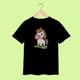 Nome do produto Camiseta Infantil (2 a 8 anos) Unicórnio – 100% Algodão | Coleção Reino Animal do Caioba