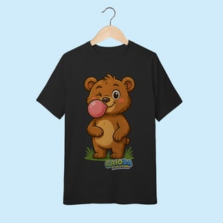 Nome do produto Camiseta Juvenil (10 a 14 anos) Ursinho – 100% Algodão | Coleção Reino Animal do Caioba