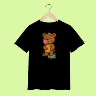 Nome do produto Camiseta Infantil (2 a 8 anos) Ursinho – 100% Algodão | Coleção Reino Animal do Caioba