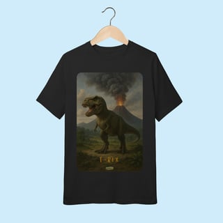Nome do produto Camiseta Juvenil (10 a 14 anos) T-Rex – 100% Algodão | Coleção Dinossauros
