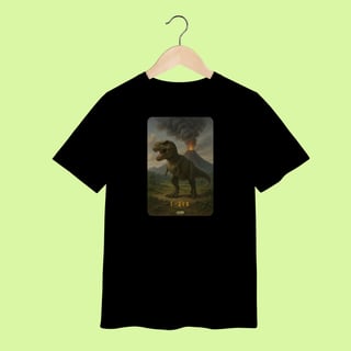 Nome do produto Camiseta Infantil (2 a 8 anos) T-Rex – 100% Algodão | Coleção Dinossauros