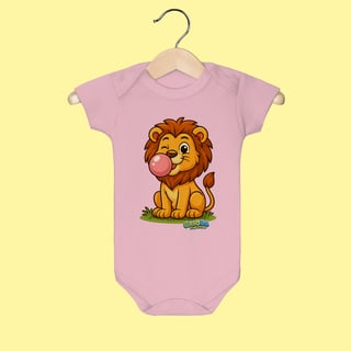 Nome do produto Body Infantil Leão – 100% Algodão | Coleção Reino Animal do Caioba