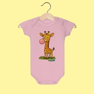 Nome do produto Body Infantil Girafa – 100% Algodão | Coleção Reino Animal do Caioba