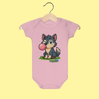 Nome do produto Body Infantil Lobinho – 100% Algodão | Coleção Reino Animal do Caioba