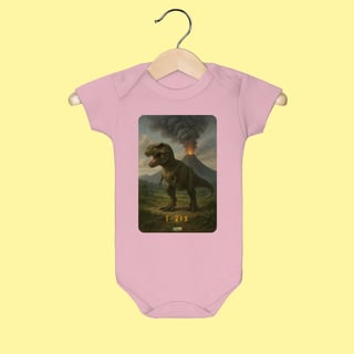 Nome do produto Body Infantil T-Rex – 100% Algodão | Coleção Dinossauros