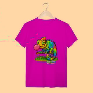 Nome do produto Camiseta T-shirt Adulto Unissex Camaleão – 100% Algodão | Coleção Reino Animal do Caioba