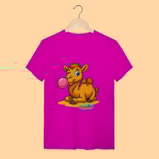 Nome do produto Camiseta T-shirt Adulto Unissex Camelo – 100% Algodão | Coleção Reino Animal do Caioba