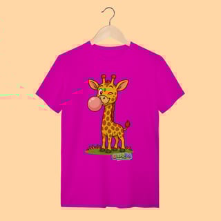 Nome do produto Camiseta T-shirt Adulto Unissex Girafa – 100% Algodão | Coleção Reino Animal do Caioba