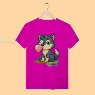 Nome do produto Camiseta T-shirt Adulto Unissex Lobinho – 100% Algodão | Coleção Reino Animal do Caioba