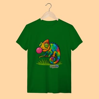 Nome do produto Camiseta T-shirt Adulto Unissex Camaleão – 100% Algodão | Coleção Reino Animal do Caioba
