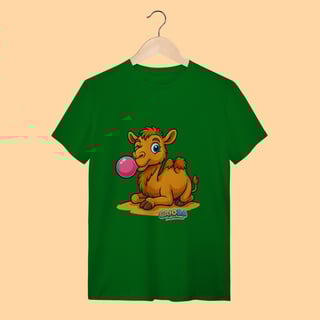 Nome do produto Camiseta T-shirt Adulto Unissex Camelo – 100% Algodão | Coleção Reino Animal do Caioba