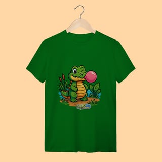 Nome do produto Camiseta T-shirt Adulto Unissex Jacaré – 100% Algodão | Coleção Reino Animal do Caioba