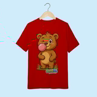 Nome do produto Camiseta Juvenil (10 a 14 anos) Ursinho – 100% Algodão | Coleção Reino Animal do Caioba