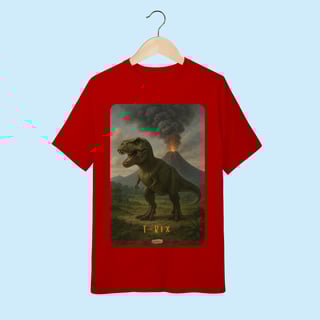 Nome do produto Camiseta Juvenil (10 a 14 anos) T-Rex – 100% Algodão | Coleção Dinossauros