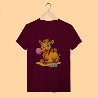 Nome do produto Camiseta T-shirt Adulto Unissex Camelo – 100% Algodão | Coleção Reino Animal do Caioba
