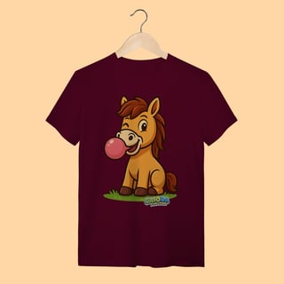Nome do produto Camiseta T-shirt Adulto Unissex Cavalo – 100% Algodão | Coleção Reino Animal do Caioba