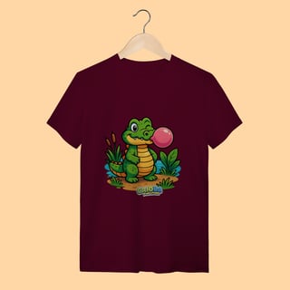 Nome do produto Camiseta T-shirt Adulto Unissex Jacaré – 100% Algodão | Coleção Reino Animal do Caioba