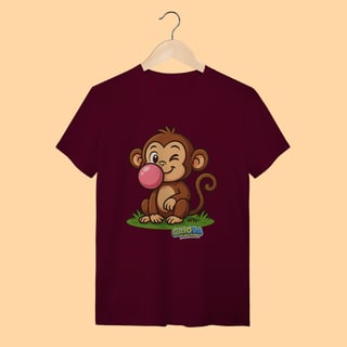 Nome do produto Camiseta T-shirt Unissex Macaco – 100% Algodão | Coleção Reino Animal do Caioba